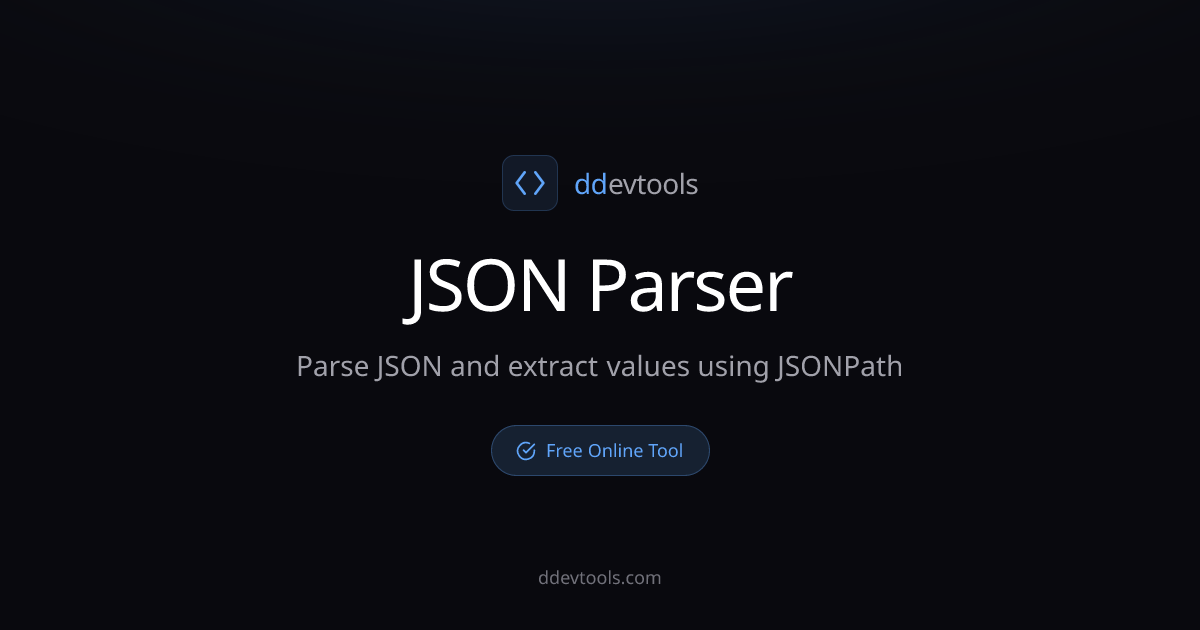 JSON Parser - Parse & Query JSON Online | ddevtools