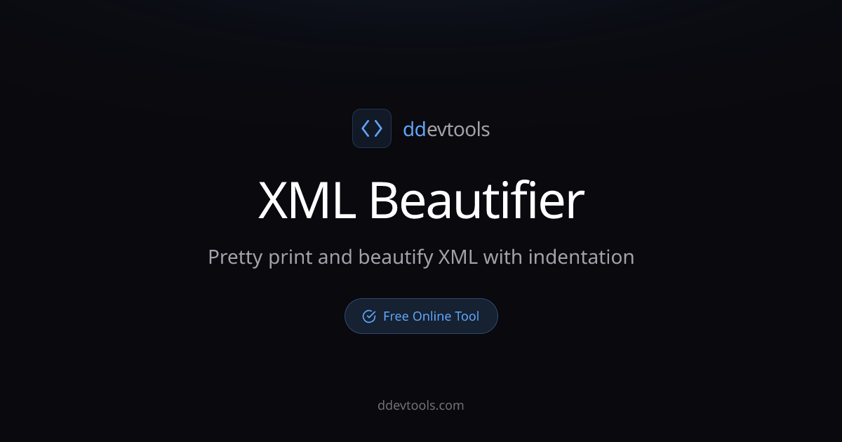 XML Beautifier - Pretty Print XML Online | ddevtools